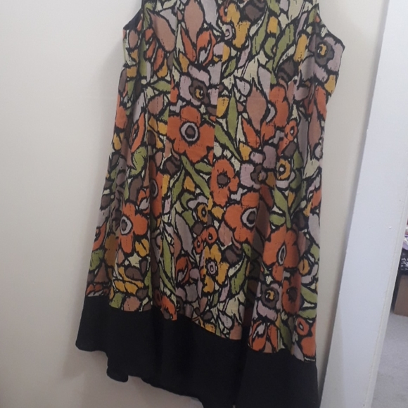 Jessica Howard Woman Bold Tropical Floral Print Linen Dress - Picture 11 of 13